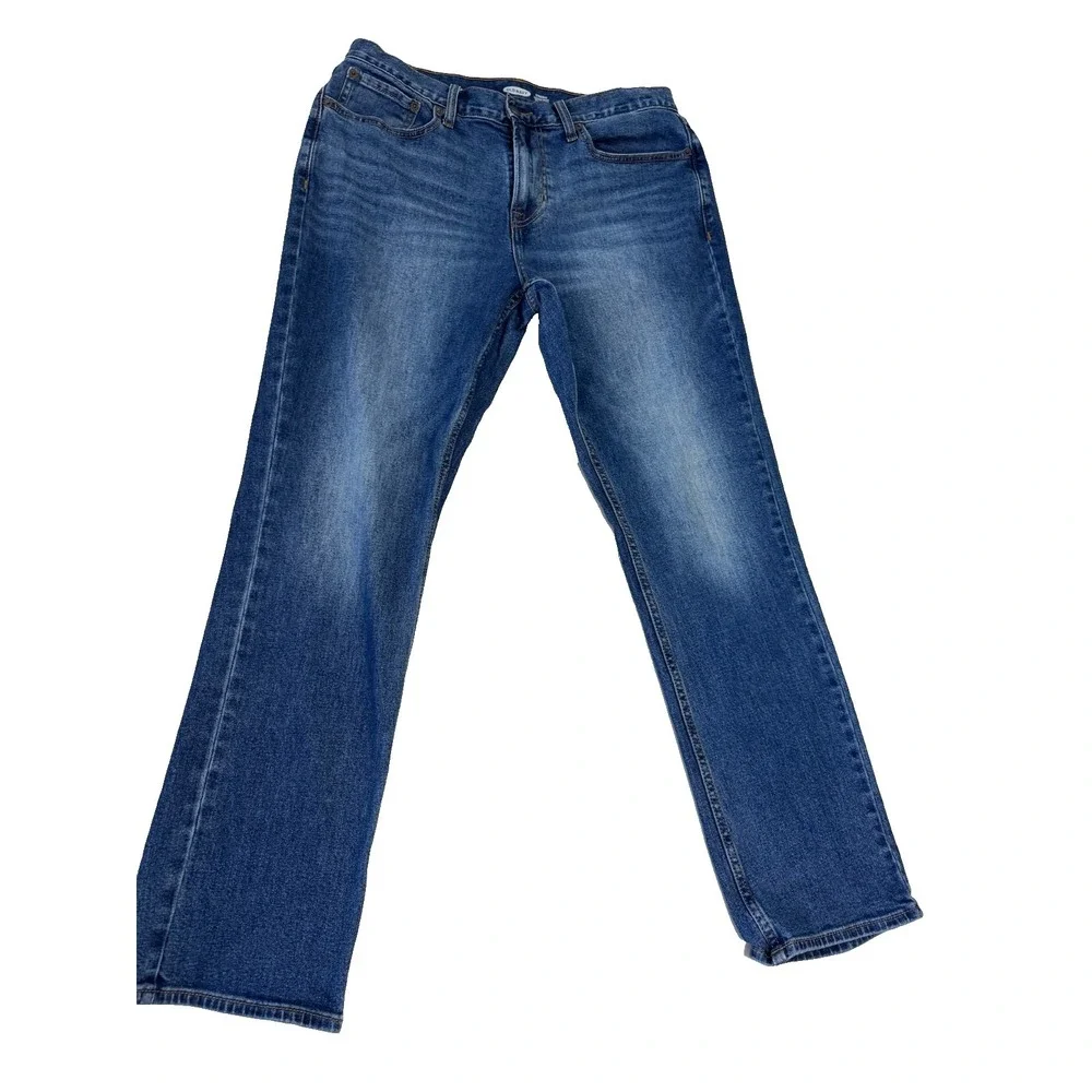Old Navy Jeans Mens 34x32 Blue Cotton Denim Straight Leg Casual Workwear Outdoor